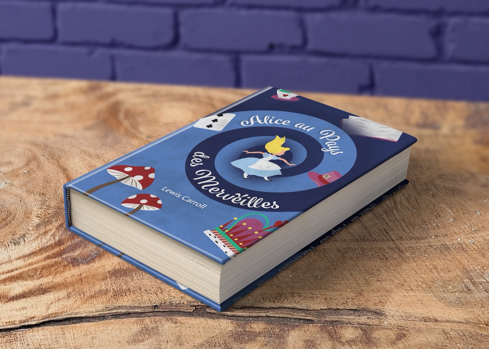 Alice in Wonderland book, front