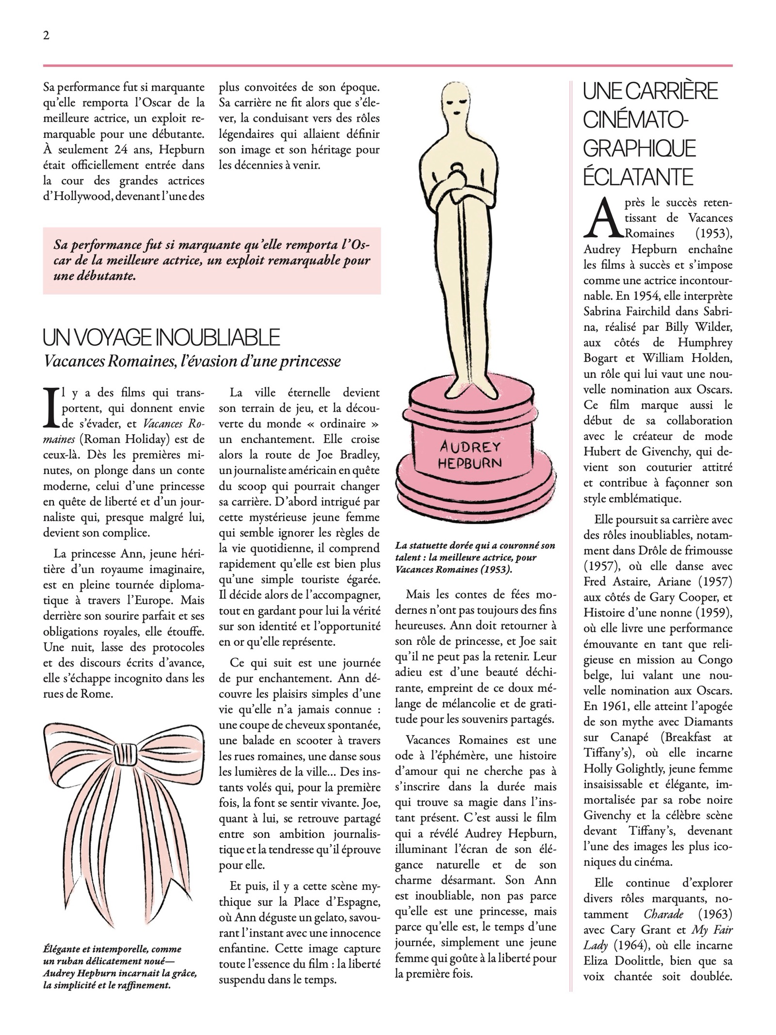 Page 2 of the Audrey Hepburn feature