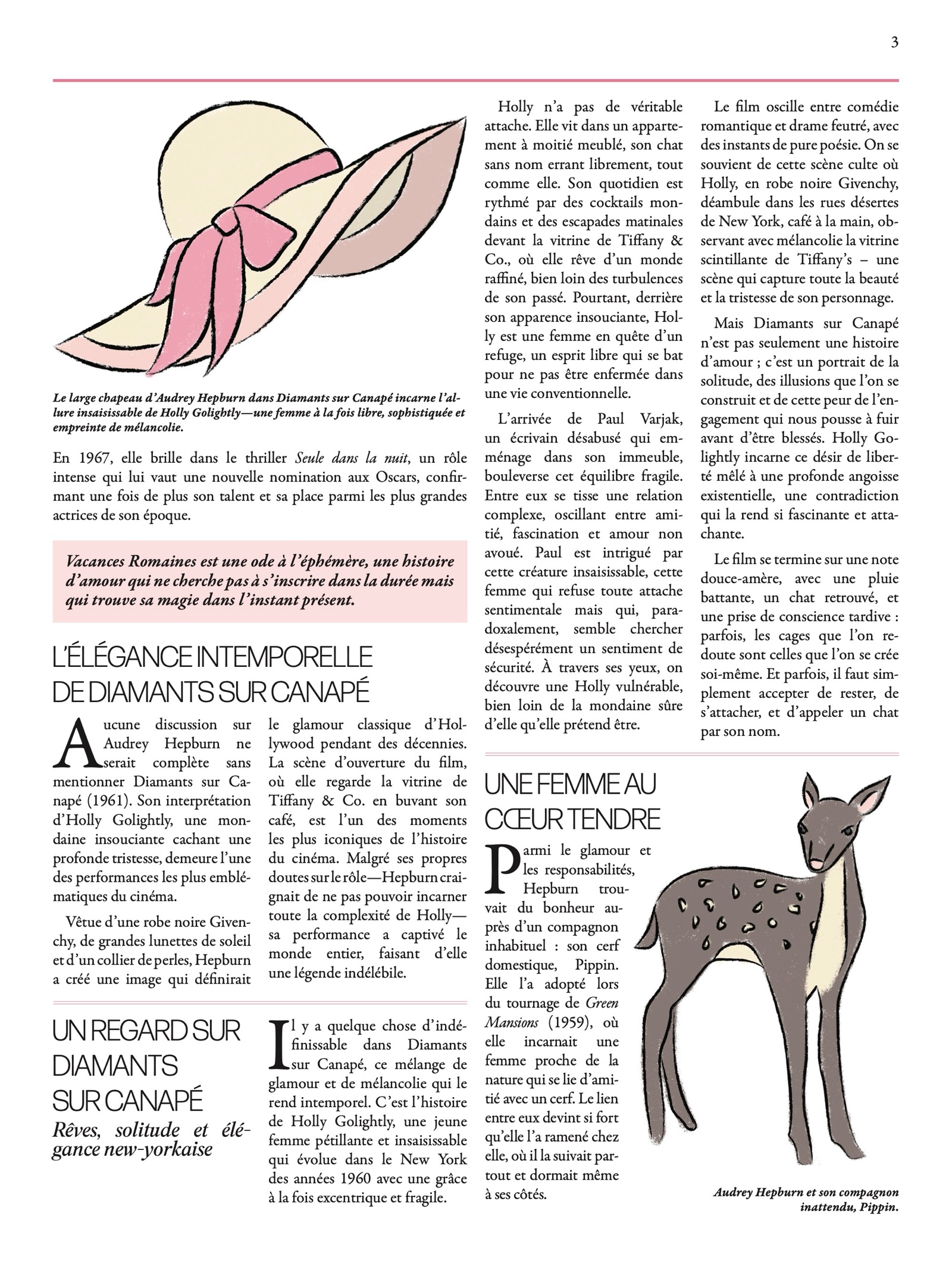Page 3 of the Audrey Hepburn feature