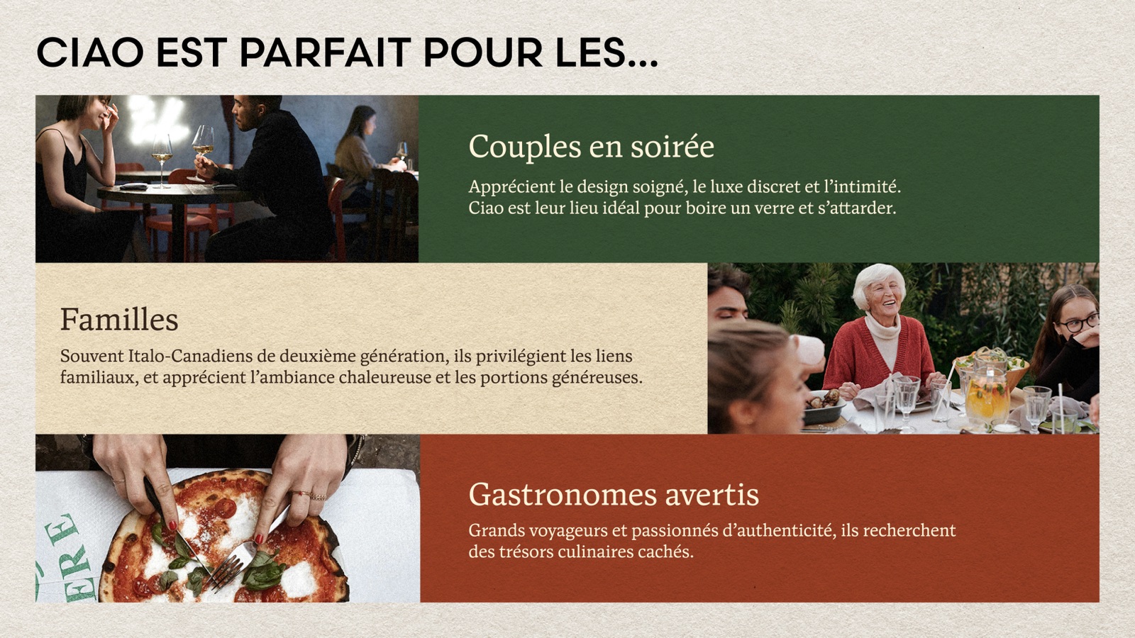 Ciao audience slide