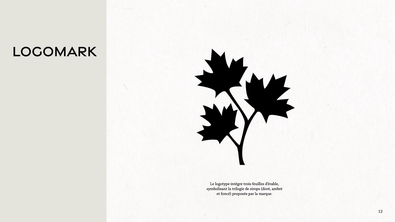 Forêt d'Or three-leaf logomark