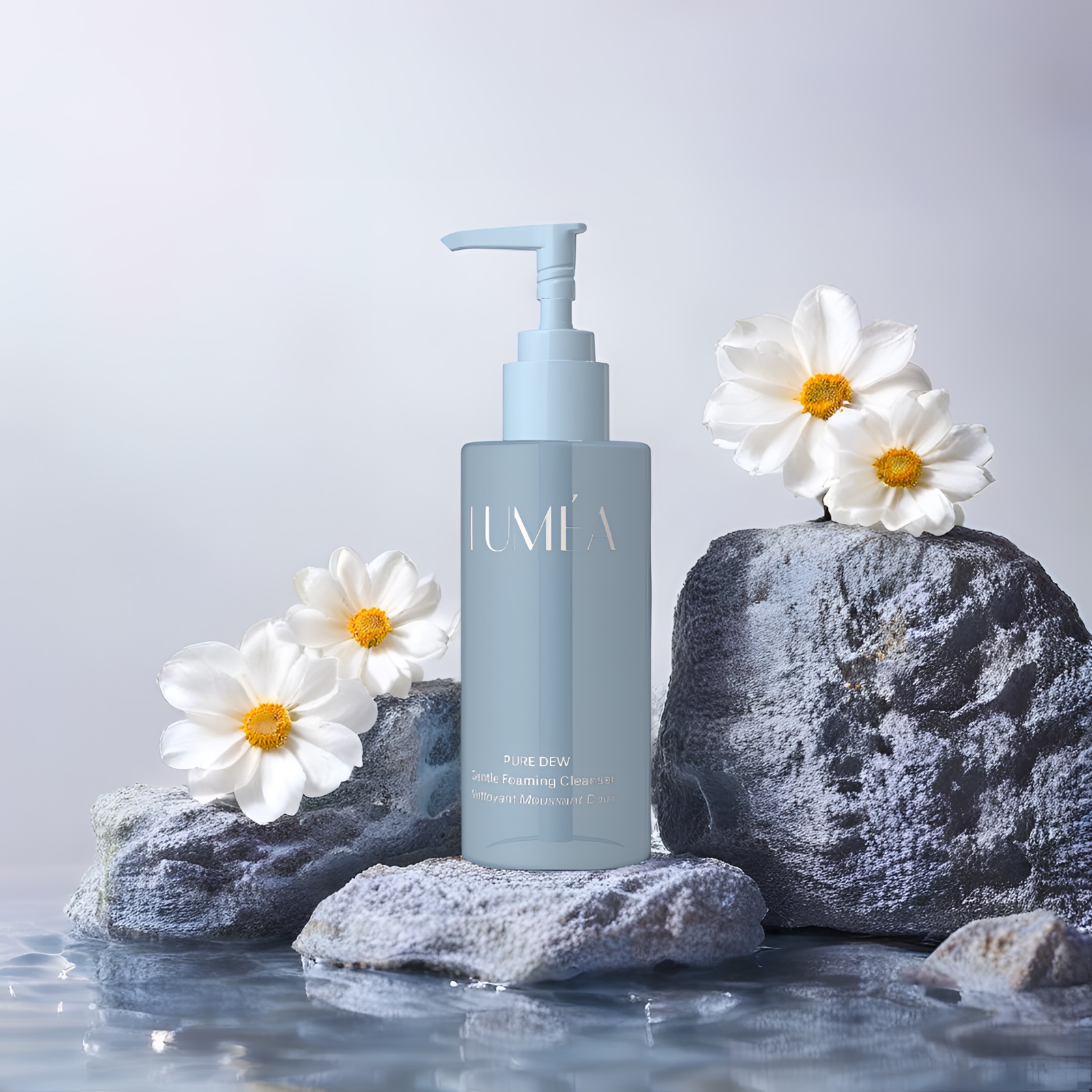 Luméa cleanser in a bathroom setting