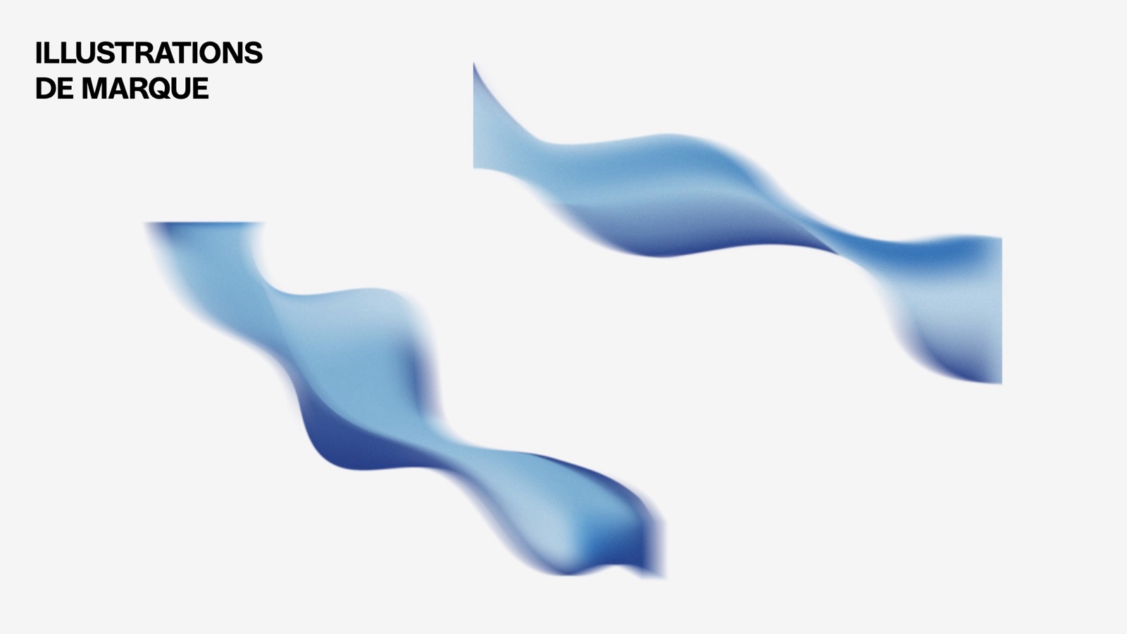 Flowing blue ribbon illustrations