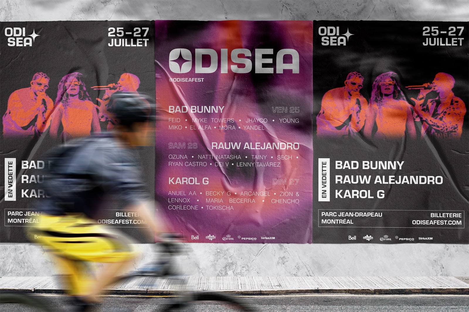 Odisea poster on a city wall