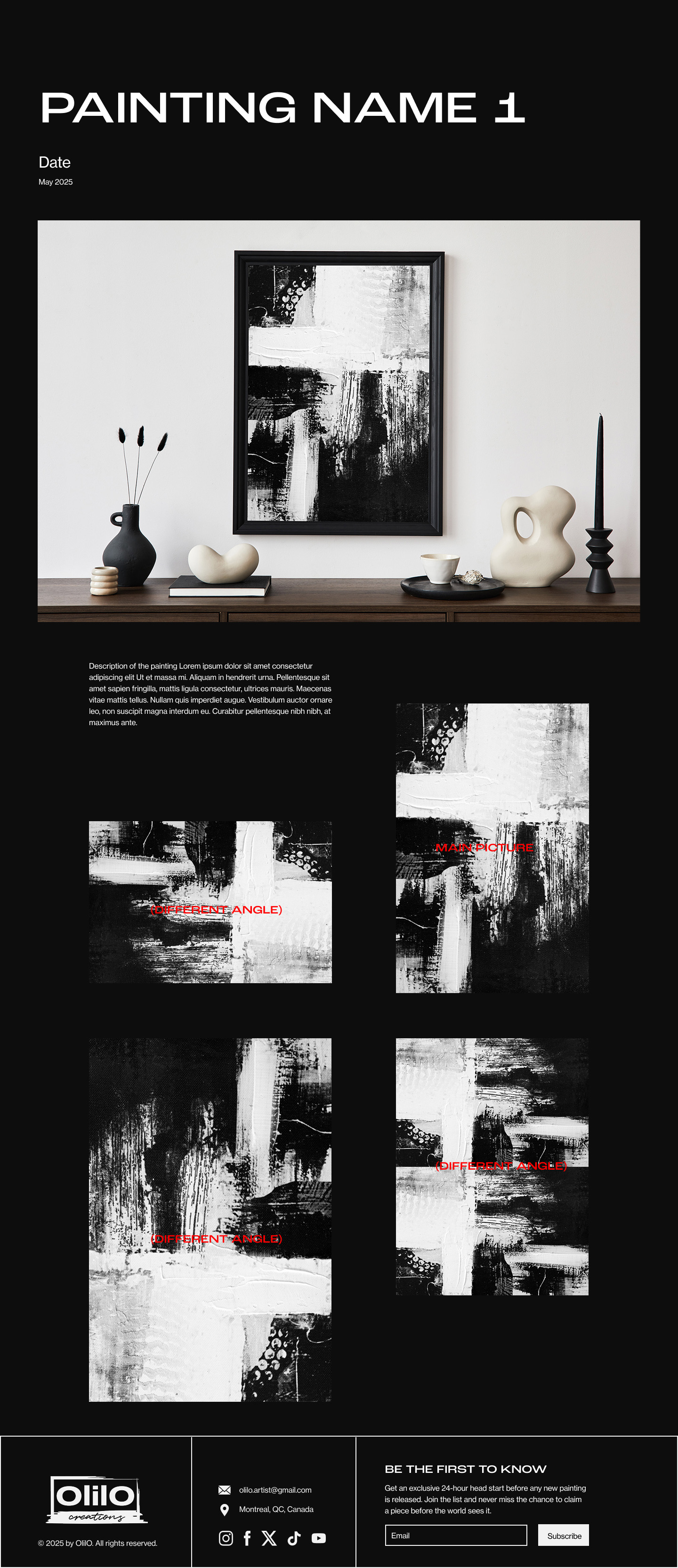 OlilO item pages
