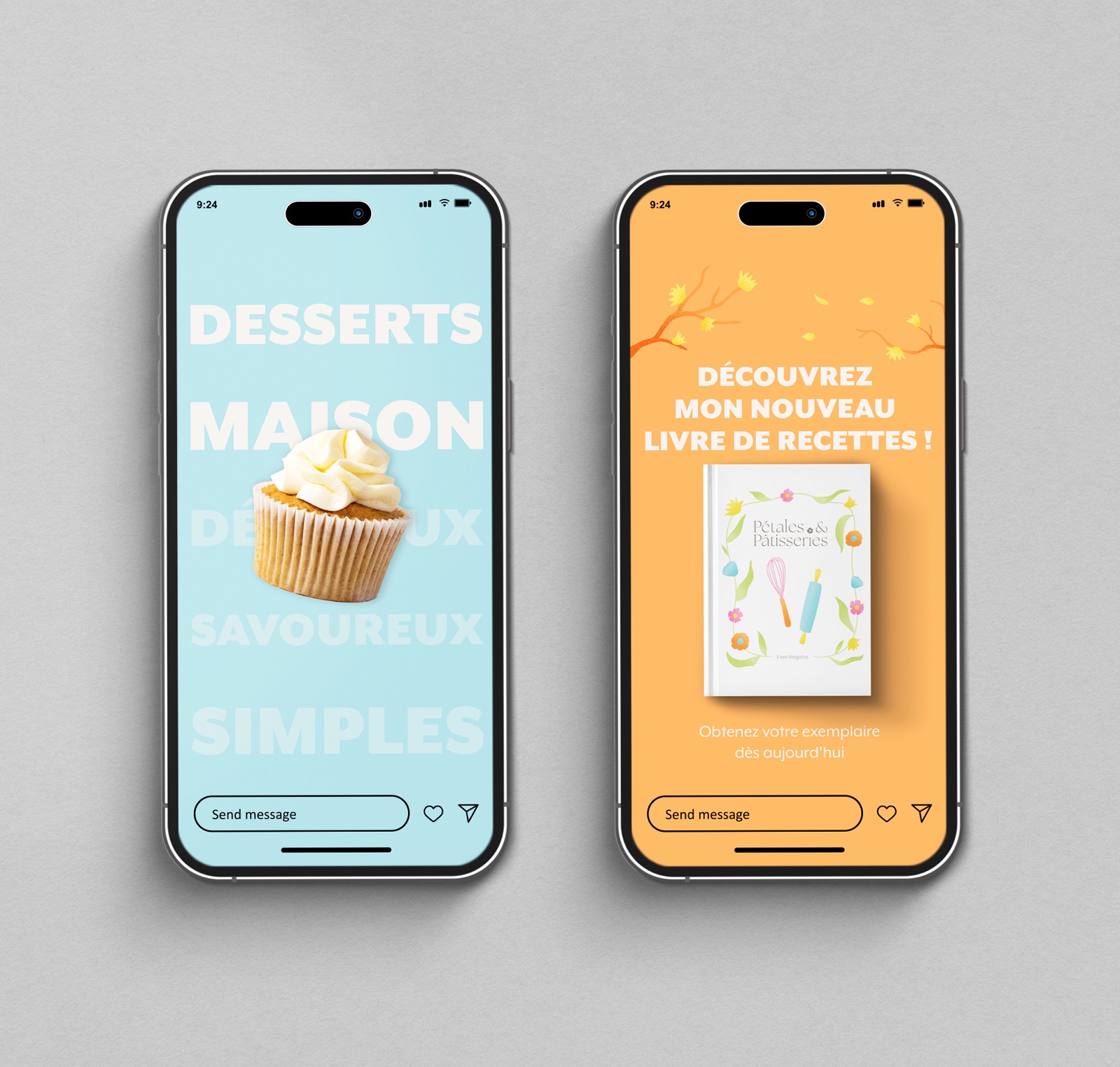 Stories on two phones