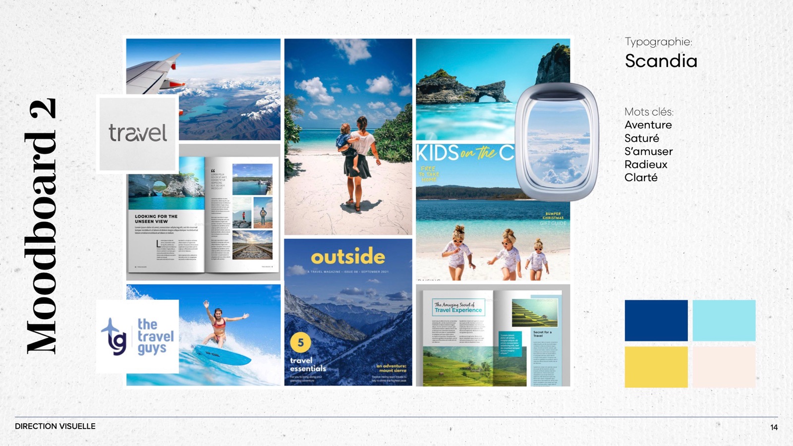 Second moodboard in bright blues
