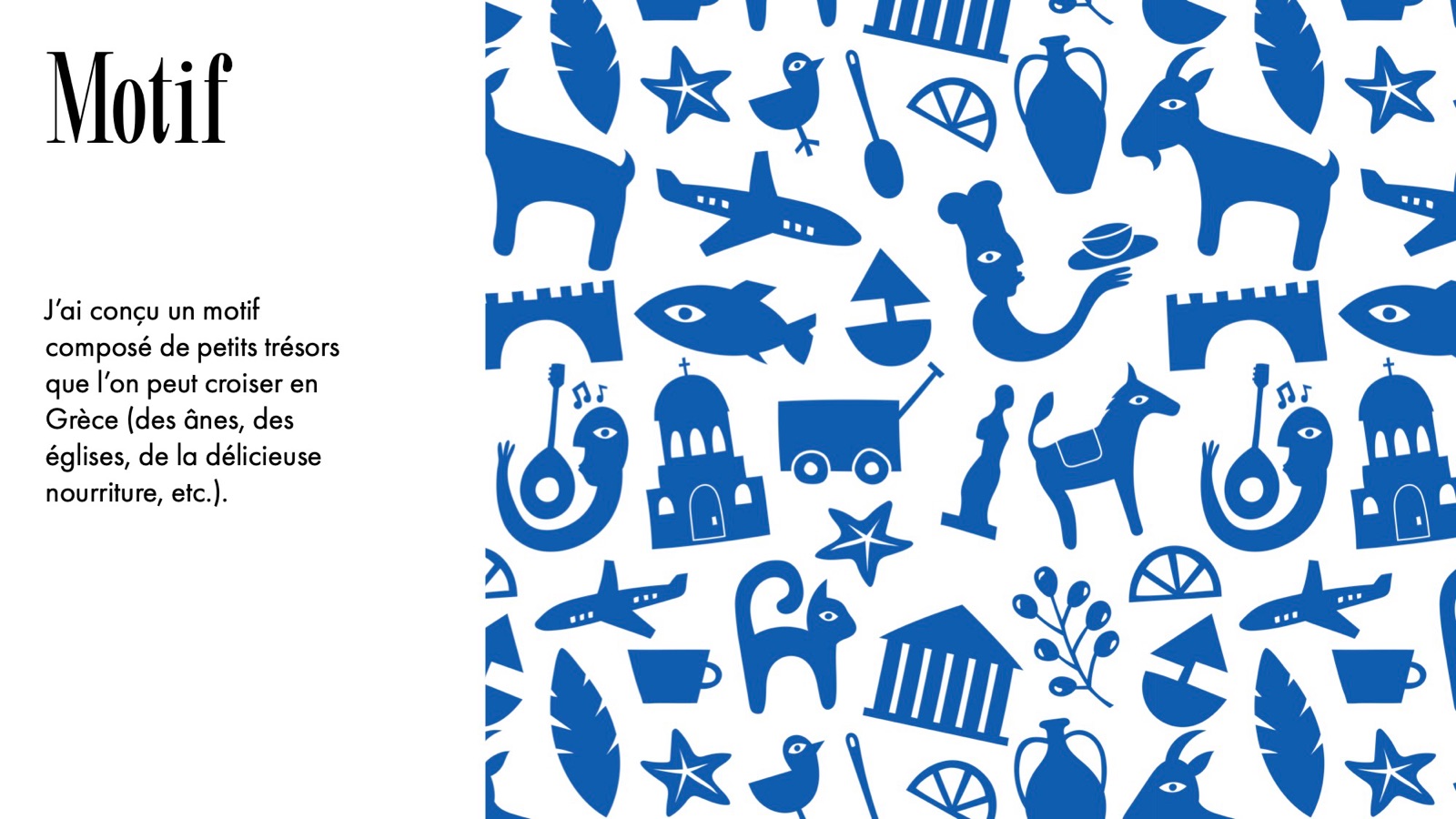 Blue pattern of Greek treasures